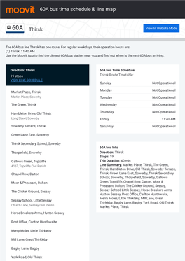 60A Bus Time Schedule & Line Route