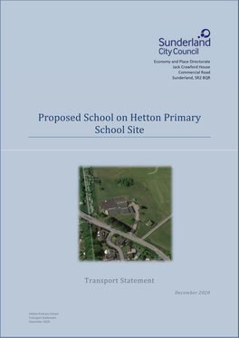 Proposed School on Hetton Primary School Site