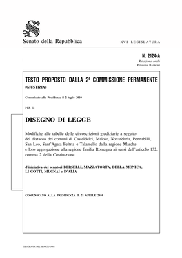 Testo Proposto Dalla 2ª Commissione Permanente (Giustizia)