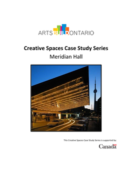 Creative Spaces Case Study Series Meridian Hall