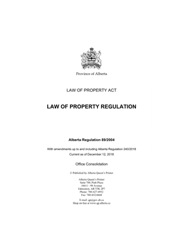 Law of Property Regulation