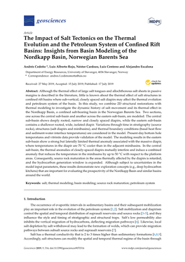 The Impact of Salt Tectonics on the Thermal Evolution and The