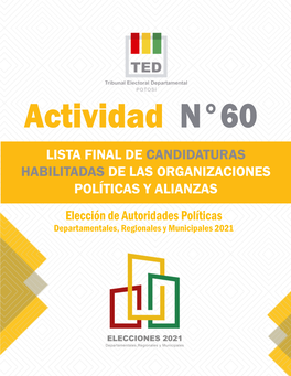 Lista Final De Candidaturas