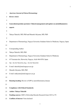 Clinical Management and Update on Autoinflammatory