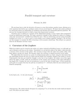 Parallel Transport and Curvature