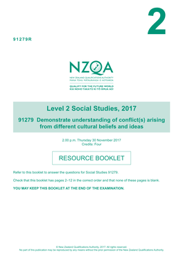 Level 2 Social Studies (91279) 2017