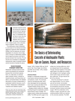 The Basics of Deteriorating Concrete at Wastewater Plants: Tips On