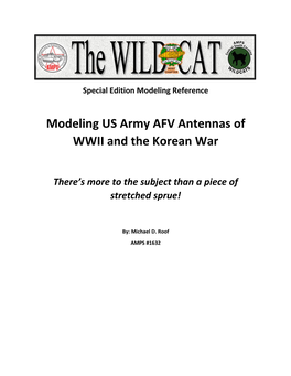 Modeling US Army AFV Antennas of WWII and the Korean War