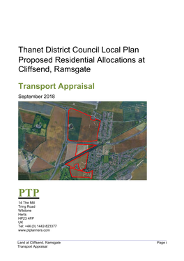 Thanet District Council Local Plan Proposed Residential Allocations at Cliffsend, Ramsgate