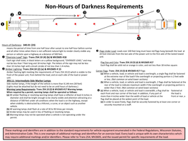 Non-Hours and Hours of Darkness Requirements