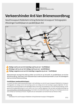 Verkeershinder A16 Van Brienenoordbrug