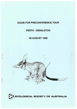 Guide for Preconference Tour Perth
