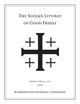 The Solemn Liturgy of Good Friday