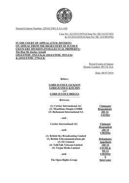 Court of Appeal Judgment Template