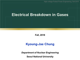 Electrical Breakdown in Gases