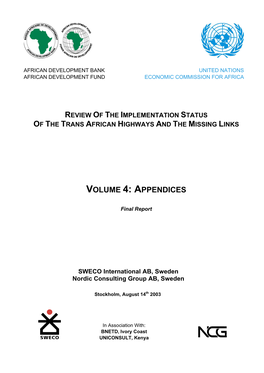 Review of the Implementation Status of the Trans African Highways and the Missing Links