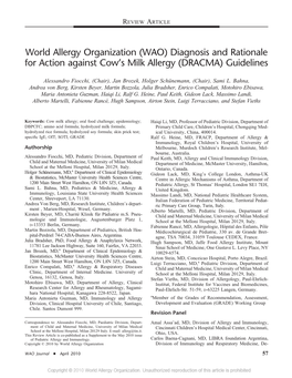 Cow's Milk Allergy, Children [N = 120] Limits: Published Between 1St January 1999 and 30Th June 2009, Humans, English, 0-18 Years