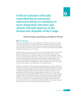 Critical Evaluation of Locally Controlled Forest Enterprise Subsectors Likely To