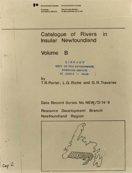 Catalogue of Rivers in Insular Newfoundland Volume B