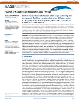 First in Situ Evidence of Electron Pitch Angle Scattering Due to Magnetic