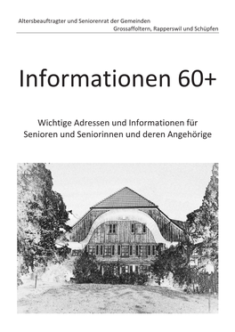 Wichtige Adressen Und Informationen Für Senioren Und Seniorinnen Und Deren Angehörige