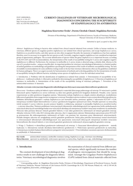 Current Challenges of Veterinary Microbiological