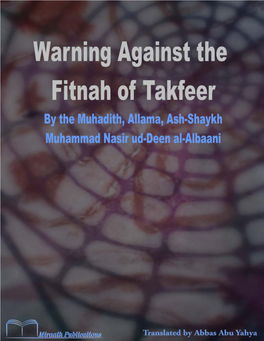 The Fitna of Takfeer