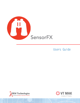 Sensorfx Users Guide Iii Contents