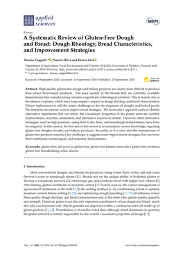 A Systematic Review of Gluten-Free Dough and Bread: Dough Rheology, Bread Characteristics, and Improvement Strategies