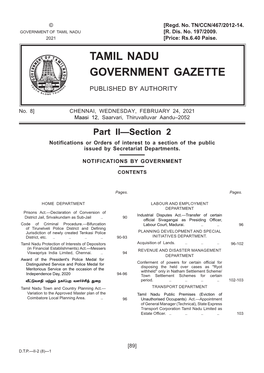 Tamil Nadu Government Gazette