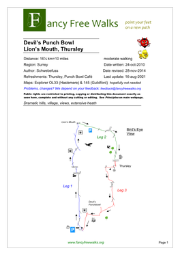 Devil's Punch Bowl, Lions Mouth, Thursley