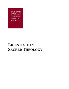 Licentiate in Sacred Theology