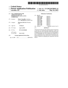 (19) United States (12) Patent Application Publication (10) Pub