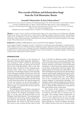 New Records of Lichens and Lichenicolous Fungi from the Ural Mountains, Russia