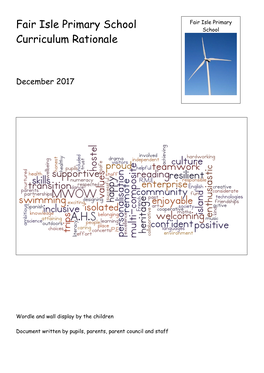 Fair Isle Primary School Curriculum Rationale