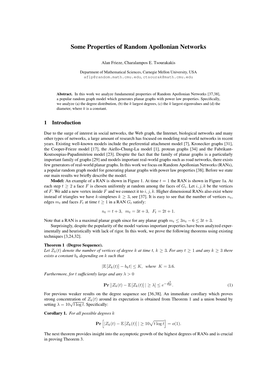 Some Properties of Random Apollonian Networks