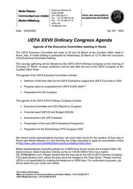 030304 031 Congressandexco Agenda