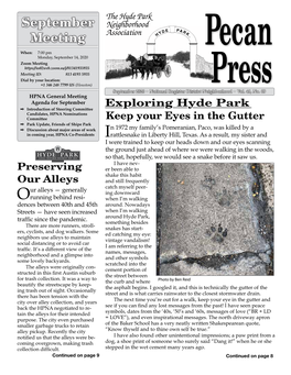 September 2020 Pecan Press