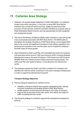 19. Carterton Area Strategy