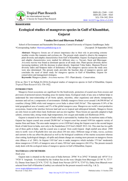 Ecological Studies of Mangroves Species in Gulf of Khambhat, Gujarat