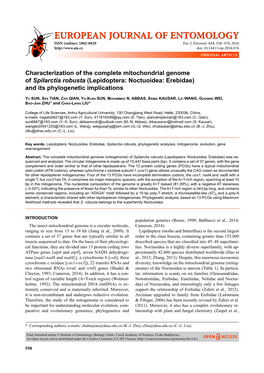 Lepidoptera: Noctuoidea: Erebidae) and Its Phylogenetic Implications