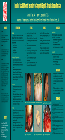 Repair of Nasal Deformity Secondary to Congenital Syphilis Through a Coronal Incision