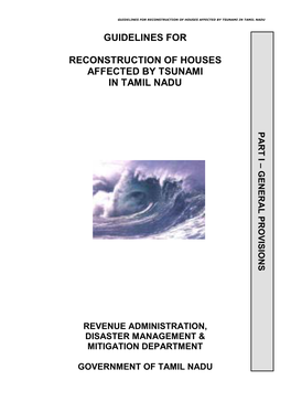 Guidelines for Reconstruction of Houses Affected by Tsunami in Tamil Nadu