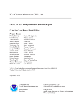 SAGINAW BAY Multiple Stressors Summary Report