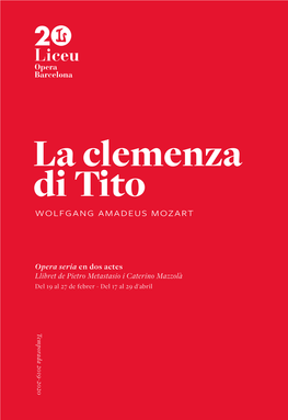 La Clemenza Di Tito WOLFGANG AMADEUS MOZART