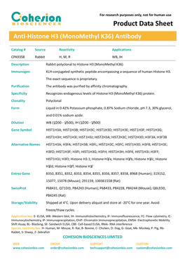 Product Data Sheet