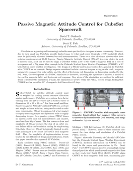 Passive Magnetic Attitude Control for Cubesat Spacecraft