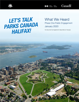 LET's TALK Parks Canada Halifax!