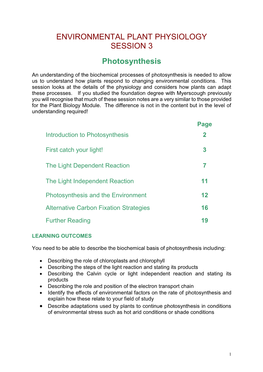 Photosynthesis