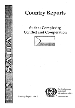 Sudan: Complexity, Conflict and Co-Operation